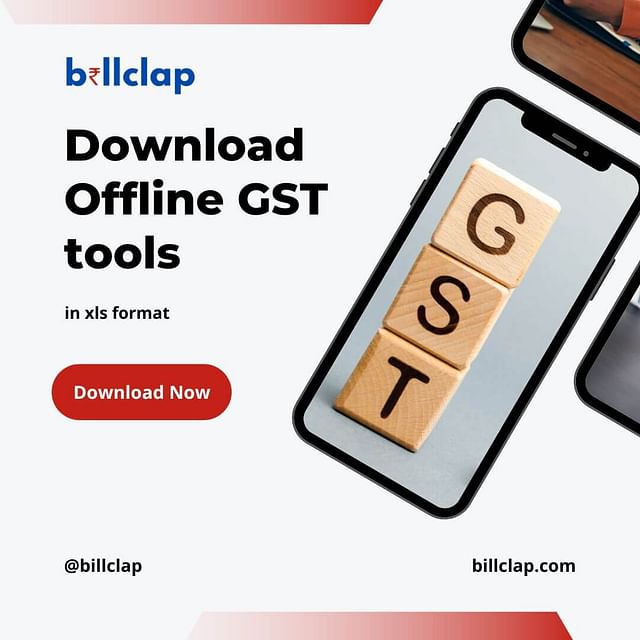 Download FREE Offline GST Tools in xls, csv format