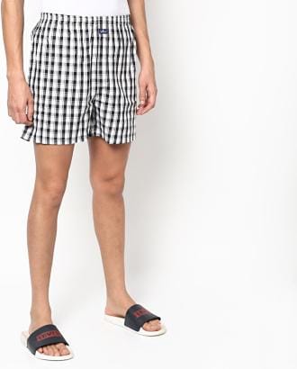 Checked Boxers with Elasticated Waistband