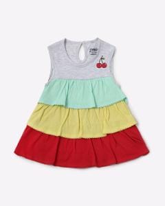 Colourblock Front-Tiered Sleeveless Top