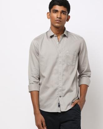 Cotton Shirt with Patch Pocket