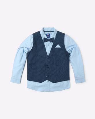 Cotton Shirt with Vest & Bow-Tie