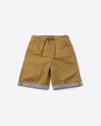 Cotton Shorts with Elasticated Drawstring Waist