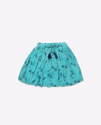Ditsy Print Flared Skirt