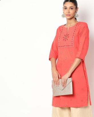 Embroidered Straight Kurta
