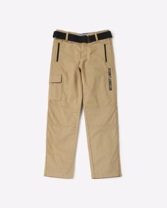 Flat-Front Cargo Pants with Detachable belt