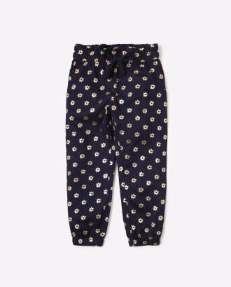 Floral Print Cuffed Pants