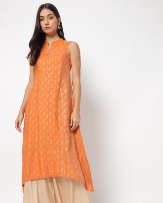Gold printed band collar sle rust s