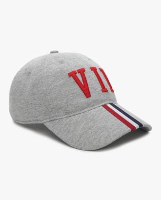 Heathered Baseball Cap with Text Applique