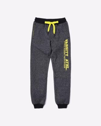 Heathered Joggers with Placement Print