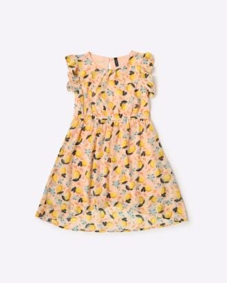 Lemon Print A-line Dress