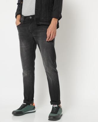 Lightly Washed Skinny Fit Jeans