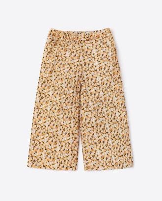 Mid-Rise Floral Print Culottes