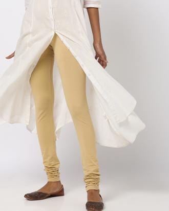 Mid-Rise Leggings with Elasticated Waist