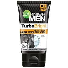 GARNIER MEN TURBO BRIGHT DOUBLE ACTION FACE WASH
