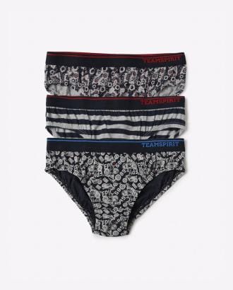 Pack of 3 Graphic Print Briefs