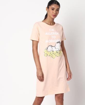 Peanuts Print Night Dress