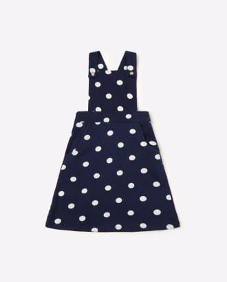 Polka-Dot Pinafore Dress