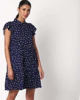 Polka Dot Print A-line Dress