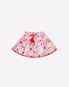 Printed Flared Skirt with Elasticated Waist