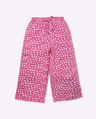 Printed Palazzos with Elasticated Waist