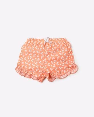 Printed Shorts with Elasticated Drawstring Waist