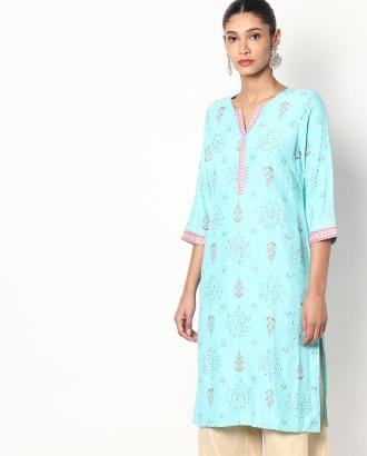 Printed Straight Kurta