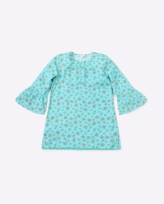 Printed Tunic with Bell Sleeves