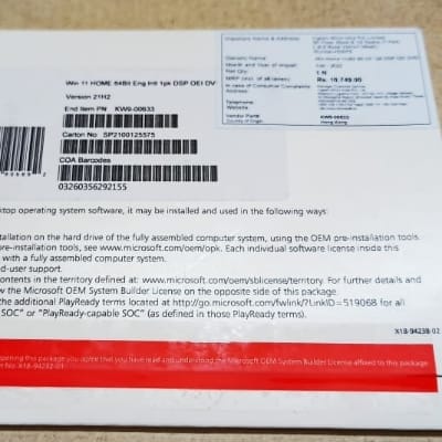 Windows 10 Pro OEM DVD pack