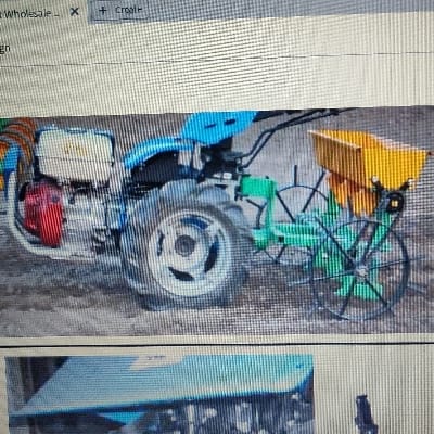 Power Weeder Double Tank Seed Drill For Back Rotary