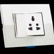 Cona Switch Board 3pin top Wall Plate (White)