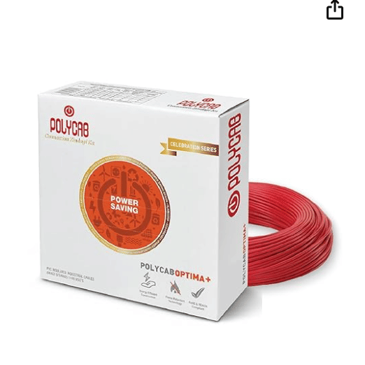 Polycab Copper 2.5 Sq Mm red wire 90 meter