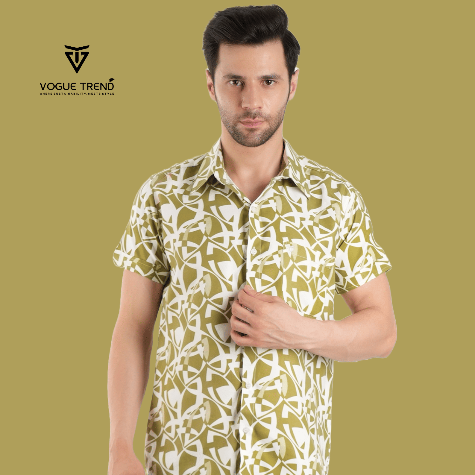 Printed Modern Half Sleeves Mehandi