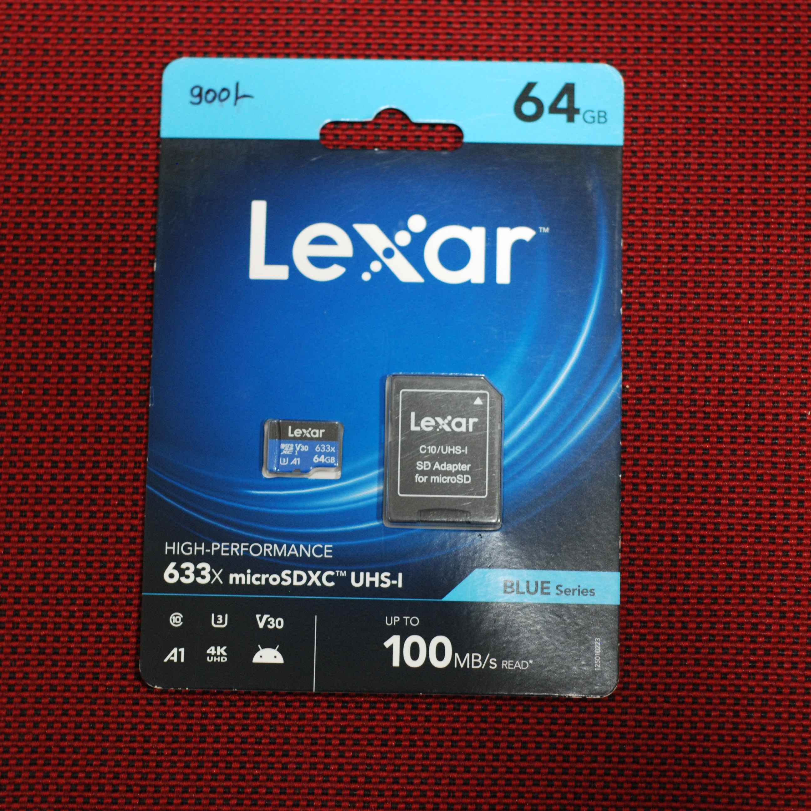 LEXAR 64gbMICRO SD 100MB/s BLUE Series
