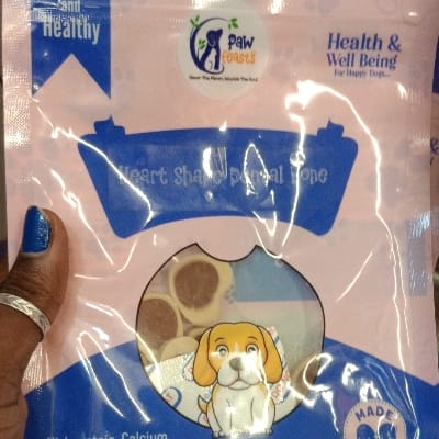 Paw feasts heart shape dental bone 80mg
