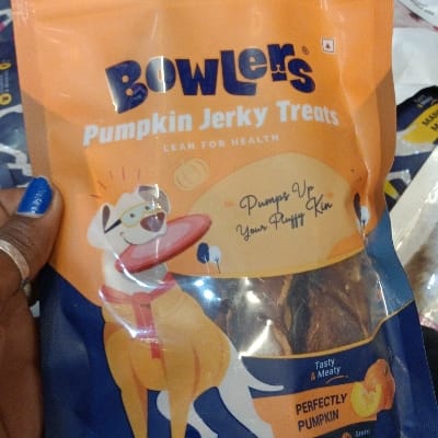 Bowlers pumpkin jerky treats 70g