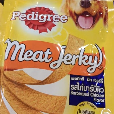 Pedigree meat jerky 80gm barbecued chicken
