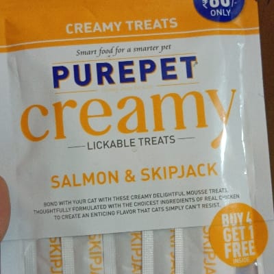 Pure pet creamy treats (salmon)