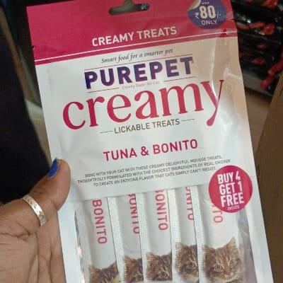 Pure pet creamy treats tuna