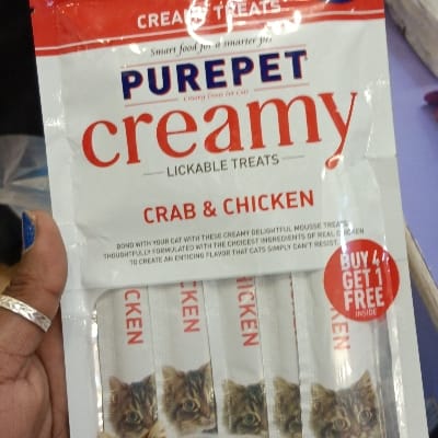 Pure pet creamy treats carb& chicken
