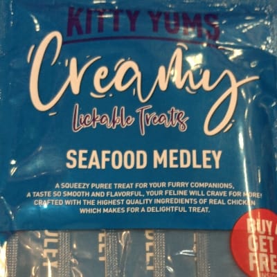 KITTY YUMS CREAMY TREATS SEAFOOD