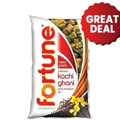 Fortune mustard oil 1Ltr. Pouch
