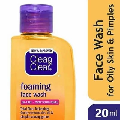Clean & clear face' wash 20 ml.