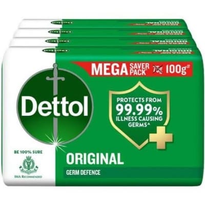Dettol soap 100gm.(set of 5ps.)
