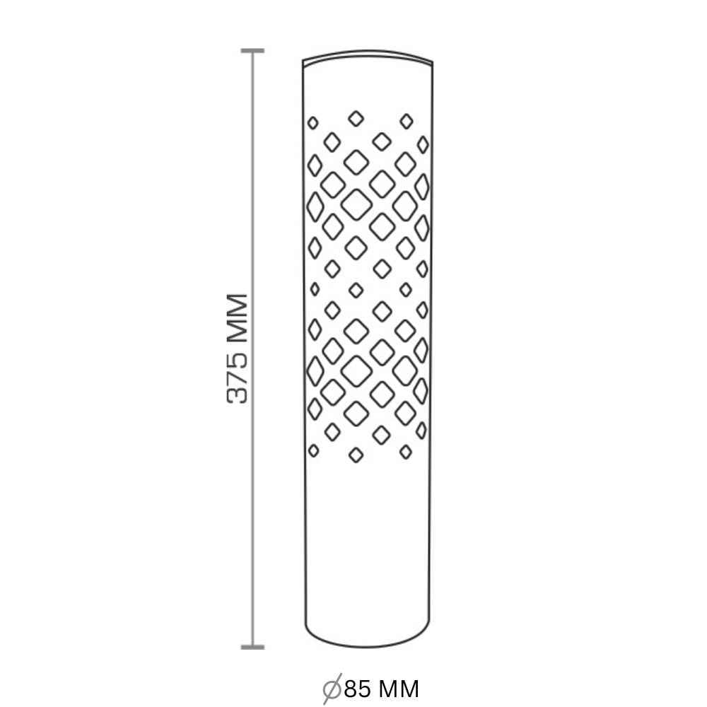 375MM SQAURE LASER PIPES GREY COATING