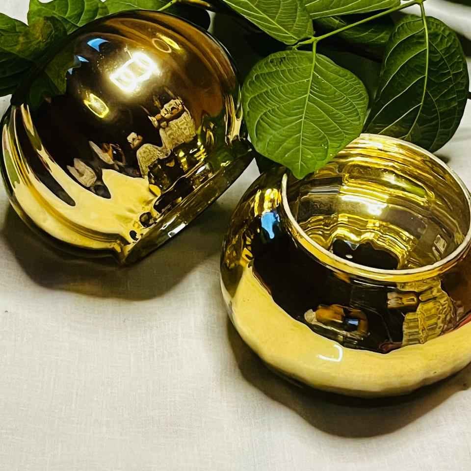 Gold Glass Bowl