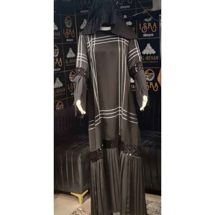 BLACK FRILL DESING BURKHA
