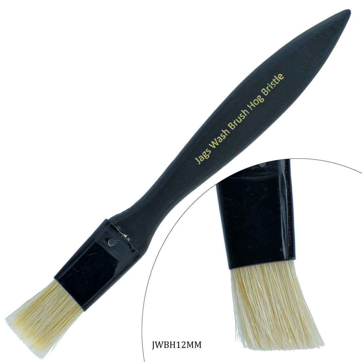 Wash Brush Hog Bristle Black Handle 12MM JWBH12MM