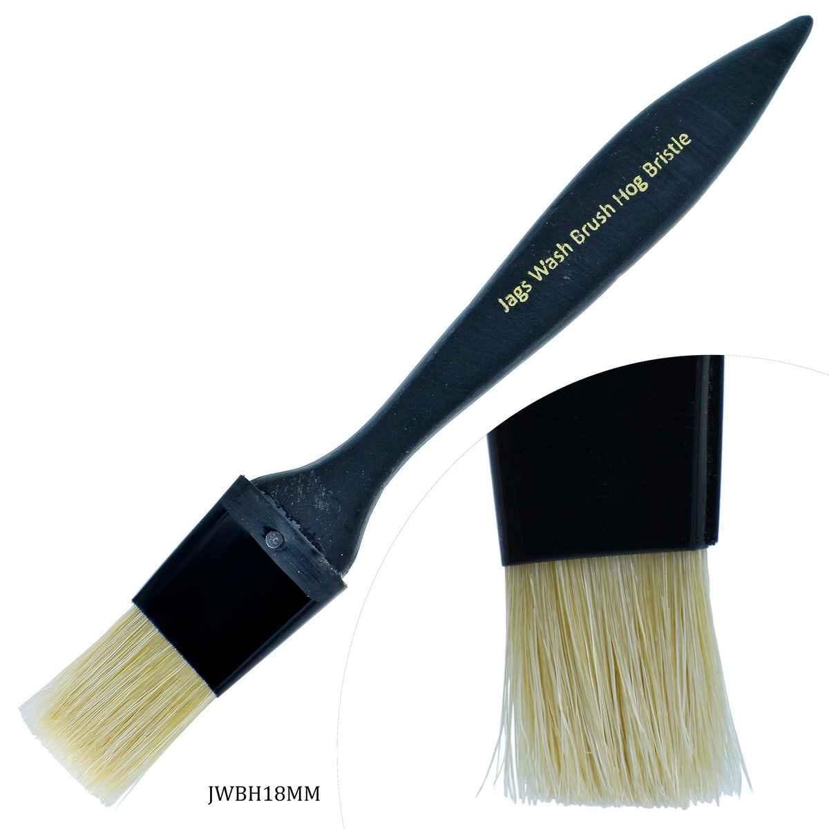 Wash Brush Hog Bristle Black Handle 18MM JWBH18MM