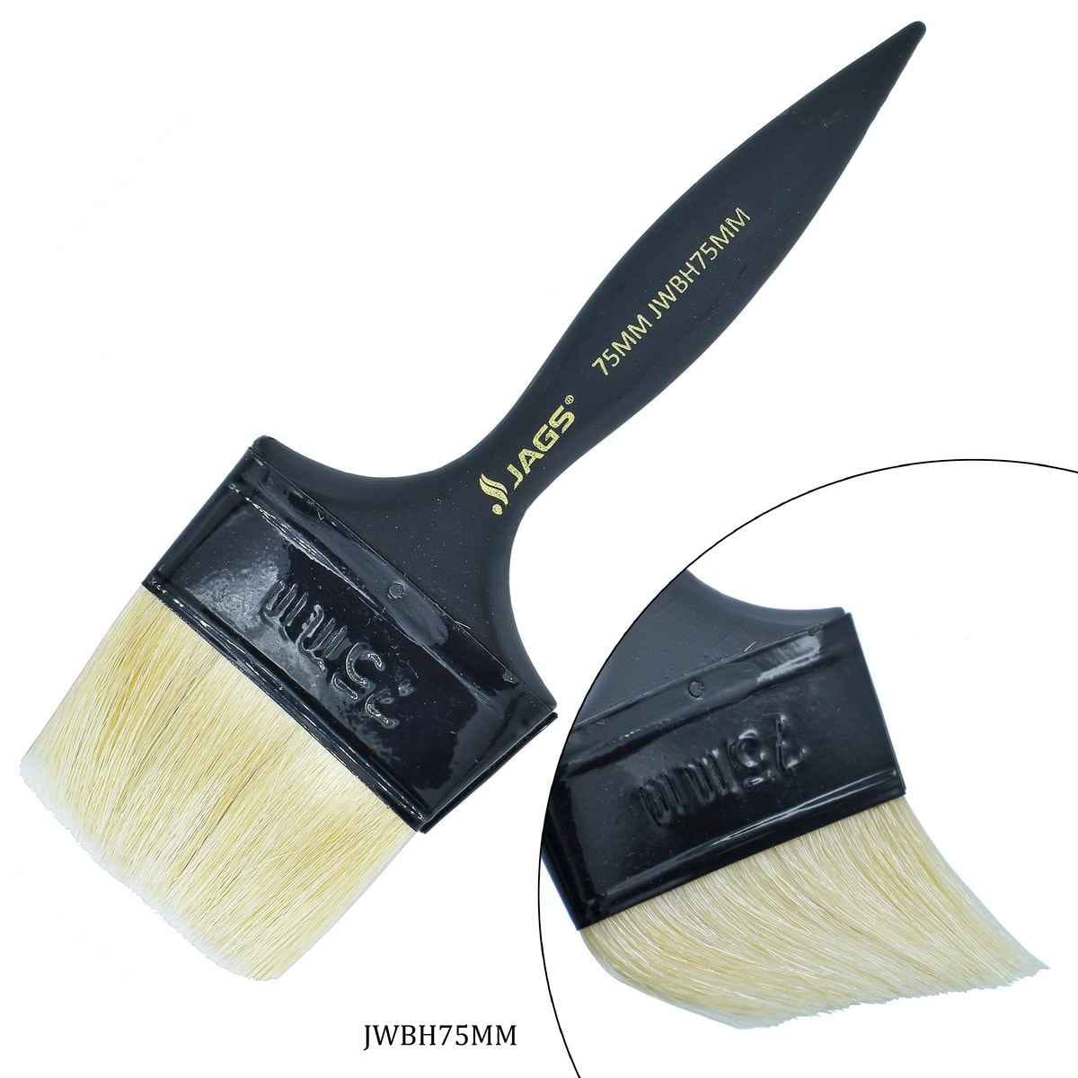 Wash Brush Hog Bristle Black Handle 75MM JWBH75MM
