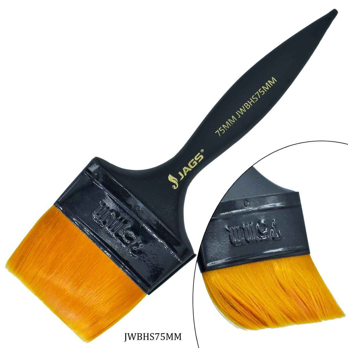 Wash Brush Synthetic Hair Black Handle 75MM JWBHS75MM
